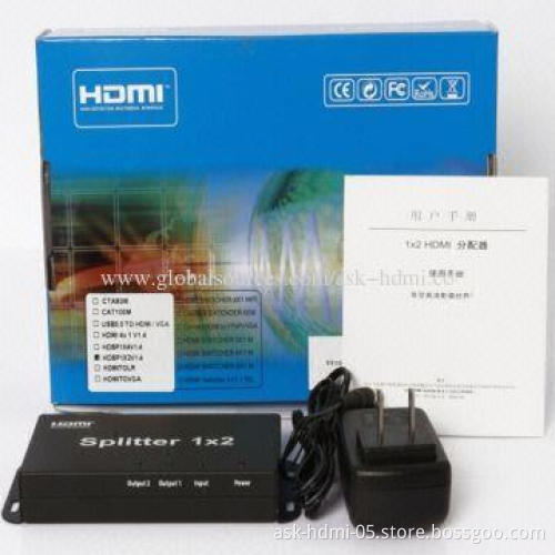HDMI Splitter, 1x2 Ultra HD/4K/Full 3D/HDMI 1.4 Version, Supports CEC